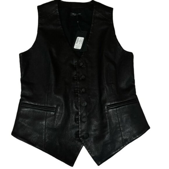 Rag and Bone Vanessa leather vest size 0 - Picture 9 of 10